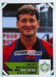 Sticker Jacky Mathijssen - Football Belgium 1994-1995 - Panini