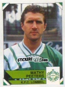 Sticker Mathy Peeters - Football Belgium 1994-1995 - Panini