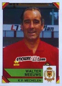 Sticker Walter Meeuws - Football Belgium 1994-1995 - Panini
