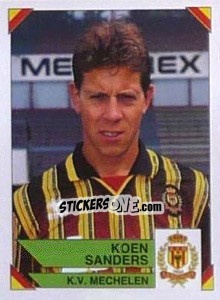 Figurina Koen Sanders - Football Belgium 1994-1995 - Panini
