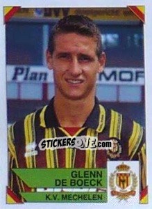 Sticker Glenn De Boeck - Football Belgium 1994-1995 - Panini