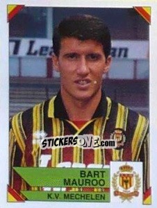 Figurina Bart Mauroo - Football Belgium 1994-1995 - Panini