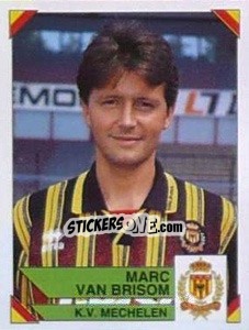 Figurina Marc Van Brisom - Football Belgium 1994-1995 - Panini