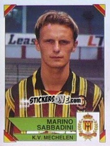 Sticker Marino Sabbadini - Football Belgium 1994-1995 - Panini