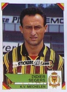 Sticker Didier Segers - Football Belgium 1994-1995 - Panini