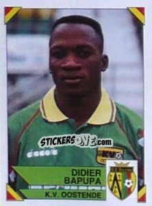 Sticker Didier Bapupa - Football Belgium 1994-1995 - Panini