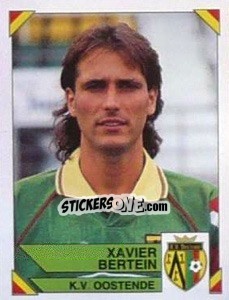 Sticker Xavier Bertein - Football Belgium 1994-1995 n. 283 - Panini