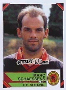 Figurina Marc Schaessens - Football Belgium 1994-1995 - Panini