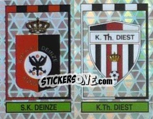 Sticker S.K. Deinze - K.Th. Diest  (Embleem-Armoiries)