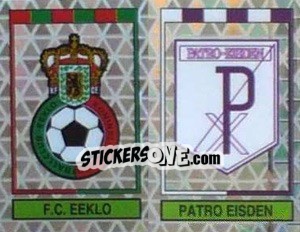 Sticker F.C. Eeklo - Patro Eisden  (Embleem-Armoiries) - Football Belgium 1994-1995 n. 356 - Panini