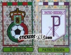 Cromo F.C. Eeklo - Patro Eisden  (Embleem-Armoiries)