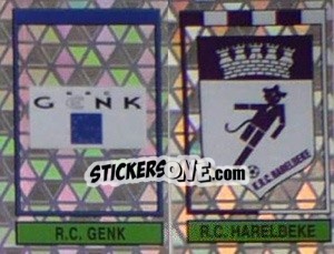 Sticker R.C. Genk - R.C. Harelbeke  (Embleem-Armoiries) - Football Belgium 1994-1995 - Panini