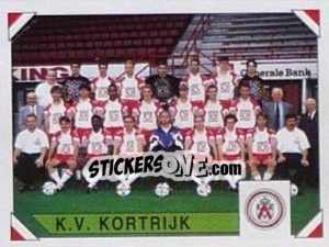 Sticker K.V. Kortrijk (Elftal-Equipe) - Football Belgium 1994-1995 - Panini