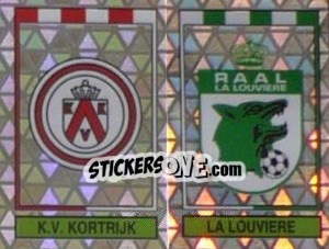Sticker K.V. Kortrijk - La Louviere  (Embleem-Armoiries) - Football Belgium 1994-1995 n. 365 - Panini
