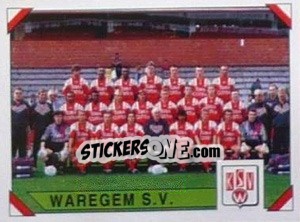 Sticker Waregem S.V. (Elftal-Equipe) - Football Belgium 1994-1995 n. 373 - Panini