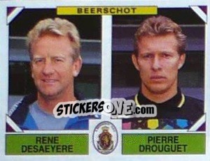 Sticker Rene Desaeyere / Pierre Drouguet - Football Belgium 1994-1995 - Panini