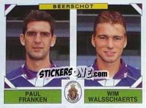 Sticker Paul Franken / Wim Walsschaerts - Football Belgium 1994-1995 - Panini