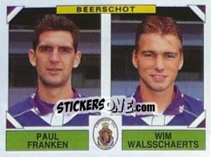 Sticker Paul Franken / Wim Walsschaerts - Football Belgium 1994-1995 n. 378 - Panini