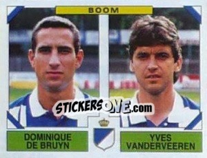 Sticker Dominique De Bruyn / Yves Vanderveeren - Football Belgium 1994-1995 n. 383 - Panini