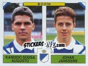 Sticker Kandido Sousa Augusto / Johan Janssens - Football Belgium 1994-1995 - Panini