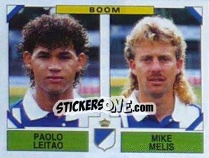 Sticker Paolo Leitao / Mike Melis - Football Belgium 1994-1995 - Panini