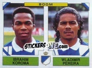 Figurina Ibrahim Koroma / Wladimir Pereira - Football Belgium 1994-1995 - Panini