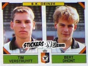 Sticker Tim Verstruyft / Bert Dhont - Football Belgium 1994-1995 n. 390 - Panini