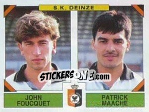Sticker John Foucquet / Patrick Maache - Football Belgium 1994-1995 n. 391 - Panini