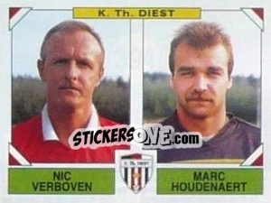 Sticker Nic Verboven / Marc Houdenaert - Football Belgium 1994-1995 - Panini