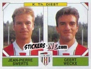 Cromo Jean-Pierre Swerts / Geert Weckx - Football Belgium 1994-1995 - Panini