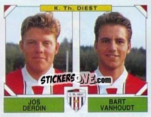Figurina Jos Derdin / Bart Vanhoudt - Football Belgium 1994-1995 n. 396 - Panini