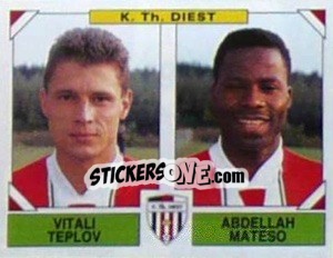 Sticker Vitali Teplov / Abdellah Mateso - Football Belgium 1994-1995 - Panini