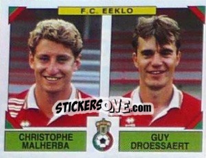 Cromo Christophe Malherba  / Guy Droessaert - Football Belgium 1994-1995 n. 401 - Panini