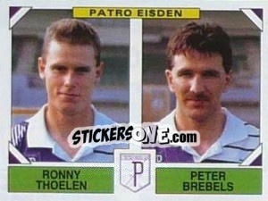 Cromo Ronny Thoelen / Peter Brebels - Football Belgium 1994-1995 - Panini