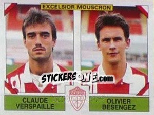 Cromo Claude Verspaille / Olivier Besengez - Football Belgium 1994-1995 n. 413 - Panini