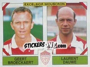 Figurina Geert Broeckaert / Laurent Dauwe - Football Belgium 1994-1995 n. 415 - Panini