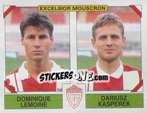 Cromo Dominique Lemoine / Dariusz Kasperek - Football Belgium 1994-1995 - Panini