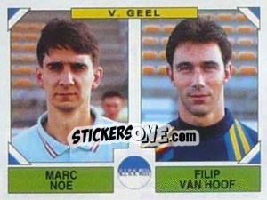 Sticker Marc Noe / Filip Van Hoof - Football Belgium 1994-1995 n. 418 - Panini