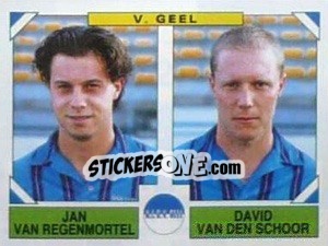 Figurina Jan Van Regenmortel / David Van Den Schoor - Football Belgium 1994-1995 - Panini