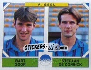 Sticker Bart Goor / Stefaan De Coninck - Football Belgium 1994-1995 n. 423 - Panini