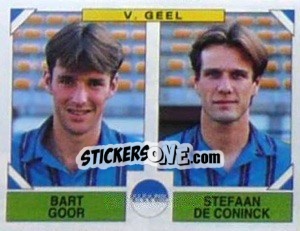 Cromo Bart Goor / Stefaan De Coninck - Football Belgium 1994-1995 - Panini