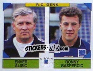 Sticker Enver Alisic / Ronny Gaspercic - Football Belgium 1994-1995 n. 424 - Panini