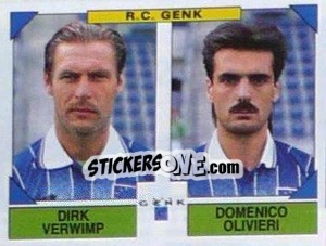 Sticker Dirk Verwimp / Domenico Olivieri - Football Belgium 1994-1995 - Panini