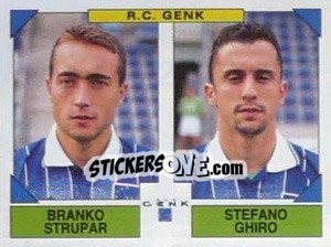 Sticker Branko Strupar / Stefano Ghiro - Football Belgium 1994-1995 n. 429 - Panini