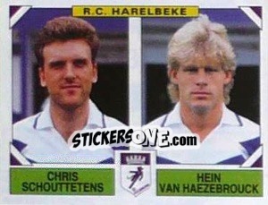 Sticker Chris Schouttetens / Hein Van Haezebrouck - Football Belgium 1994-1995 - Panini