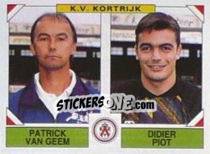 Cromo Patrick Van Geem / Didier Piot - Football Belgium 1994-1995 - Panini