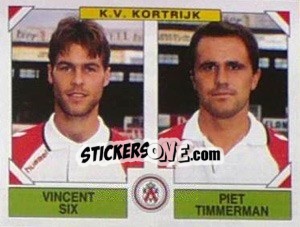 Cromo Vincent Six / Piet Timmerman - Football Belgium 1994-1995 n. 437 - Panini