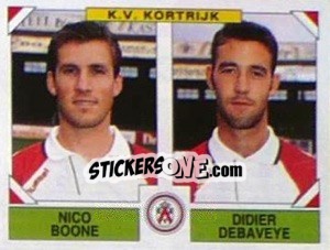 Sticker Nico Boone / Didier Debaveye - Football Belgium 1994-1995 - Panini