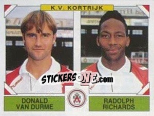 Cromo Donald Van Durme / Radolph Richards - Football Belgium 1994-1995 n. 439 - Panini