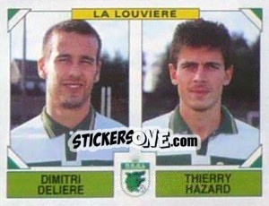 Figurina Dimitri Deliere / Thierry Hazard - Football Belgium 1994-1995 - Panini